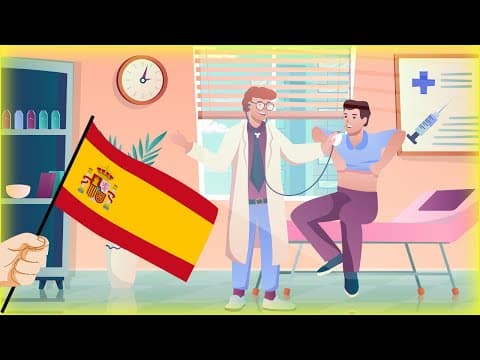 Simple conversation between doctor and patient in Spanish - At the Doctor's - Spanish dialogue - Learn Spanish with this music video