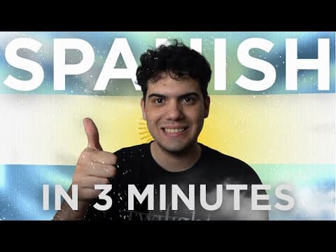 All the spanish basics in 3 minutes - Learn Spanish with this music video